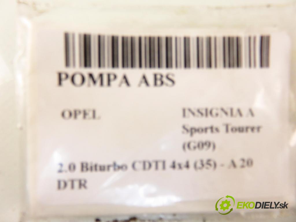 OPEL INSIGNIA A Sports Tourer (G09) KOMBI 2013 0,00 2.0 Biturbo CDTI 4x4 (35) - A 20 DTR 1956,00 Pumpa ABS 22971448 ; 16312244A ; 54085930K (Pumpa ABS)