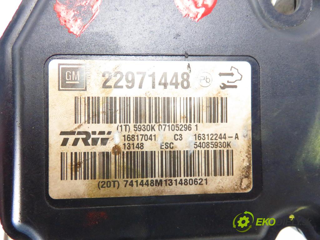 OPEL INSIGNIA A Sports Tourer (G09) KOMBI 2013 0,00 2.0 Biturbo CDTI 4x4 (35) - A 20 DTR 1956,00 Pumpa ABS 22971448 ; 16312244A ; 54085930K (Pumpa ABS)