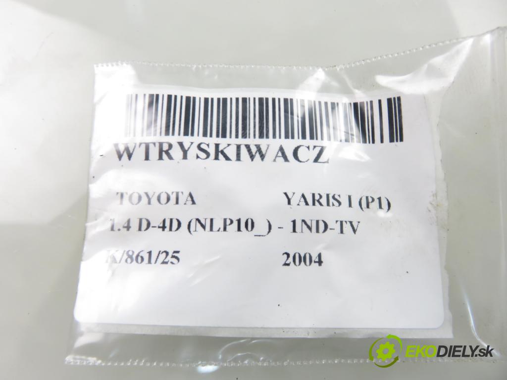 TOYOTA YARIS (_P1_) HB 2004 55,00 1.4 D-4D (NLP10_) - 1ND-TV 1364,00 vstrekovač 0445110085 ; 2367033010 (Vstrekovač paliva)
