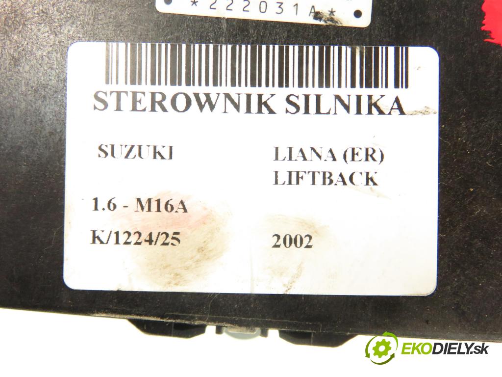 SUZUKI LIANA (ER) HB 2002 76,00 1.6 - M16A 1586,00 Riadiaca jednotka Motor 3392054GB0 ; 1122002031