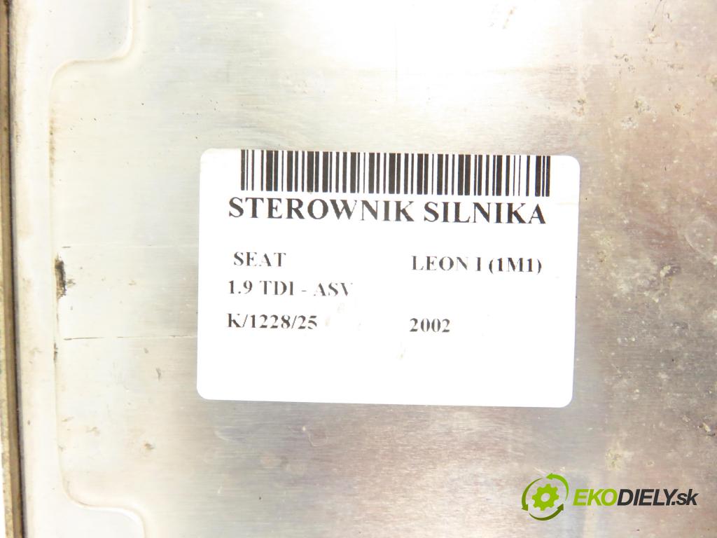 SEAT LEON (1M1) HB 2002 81,00 1.9 TDI 110 - ASV 1896,00 Riadiaca jednotka Motor 038906012FK ; 0281010683