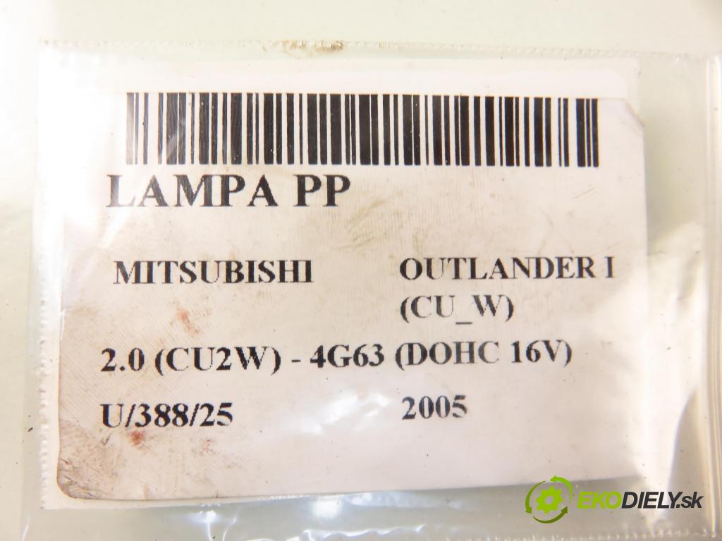 MITSUBISHI OUTLANDER I (CU_W) SUV 2005 100,00 2.0 (CU2W) - 4G63 (DOHC 16V) 1997,00 Svetlo PP P4326R ; P4323R