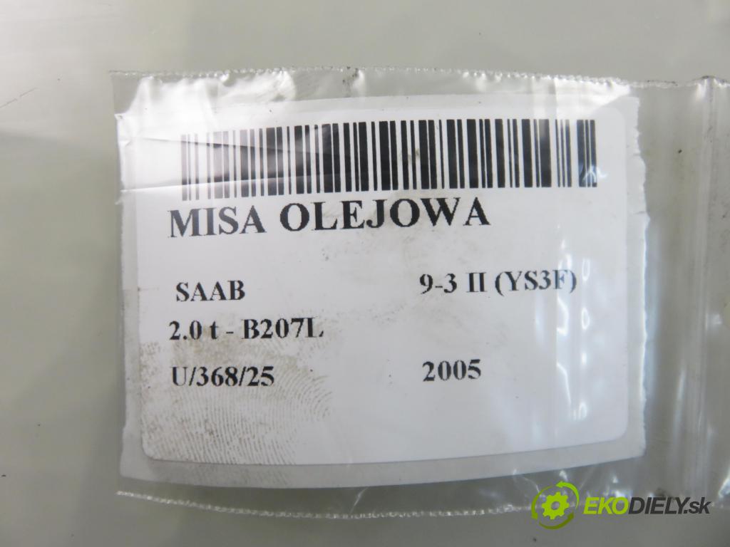 SAAB 9-3 (YS3F) SEDAN 2005 129,00 2.0 t - B207L 1998,00 vana olejová 12787809 (Olejová vana)