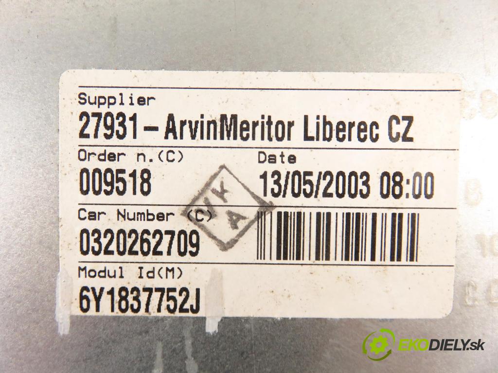 SKODA FABIA I (6Y2) HB 2003 55,00 1.4 16V - BBY 1390,00 mechanismus oken PPE 6Y1837752J