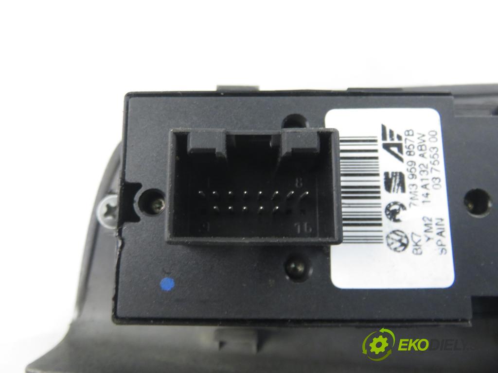 VW SHARAN (7M8, 7M9, 7M6) MINIVAN 2001 85,00 1.9 TDI PD 115 - AUY 1896,00 Panel ovládaní oken 7M3959857B ; YM2114A1321ABE