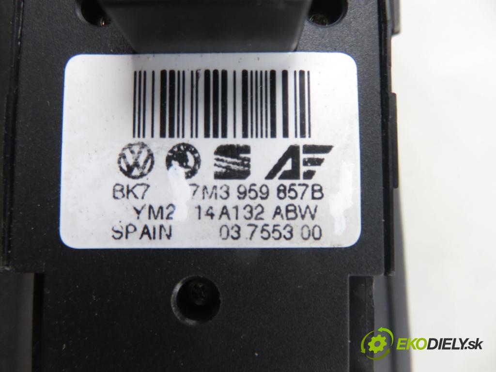 VW SHARAN (7M8, 7M9, 7M6) MINIVAN 2001 85,00 1.9 TDI PD 115 - AUY 1896,00 Panel ovládaní oken 7M3959857B ; YM2114A1321ABE