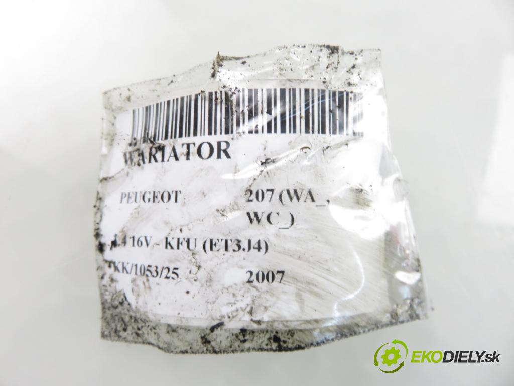 PEUGEOT 207 (WA_, WC_) HB 2007 65,00 1.4 16V - KFU (ET3J4) 1360,00 Variátor,prevodovka 9645053480 ; F3471614