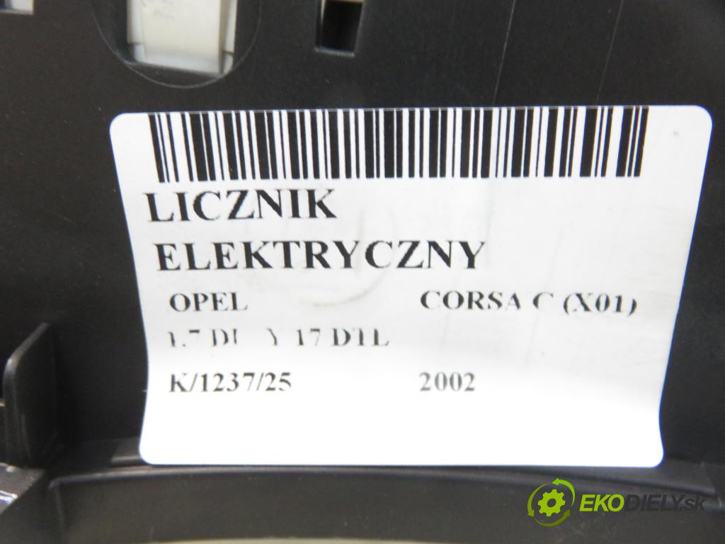 OPEL CORSA C (X01) HB 2002 48,00 1.7 DI - Y 17 DTL 1686,00 prístrojovka elektrický 09166808FB