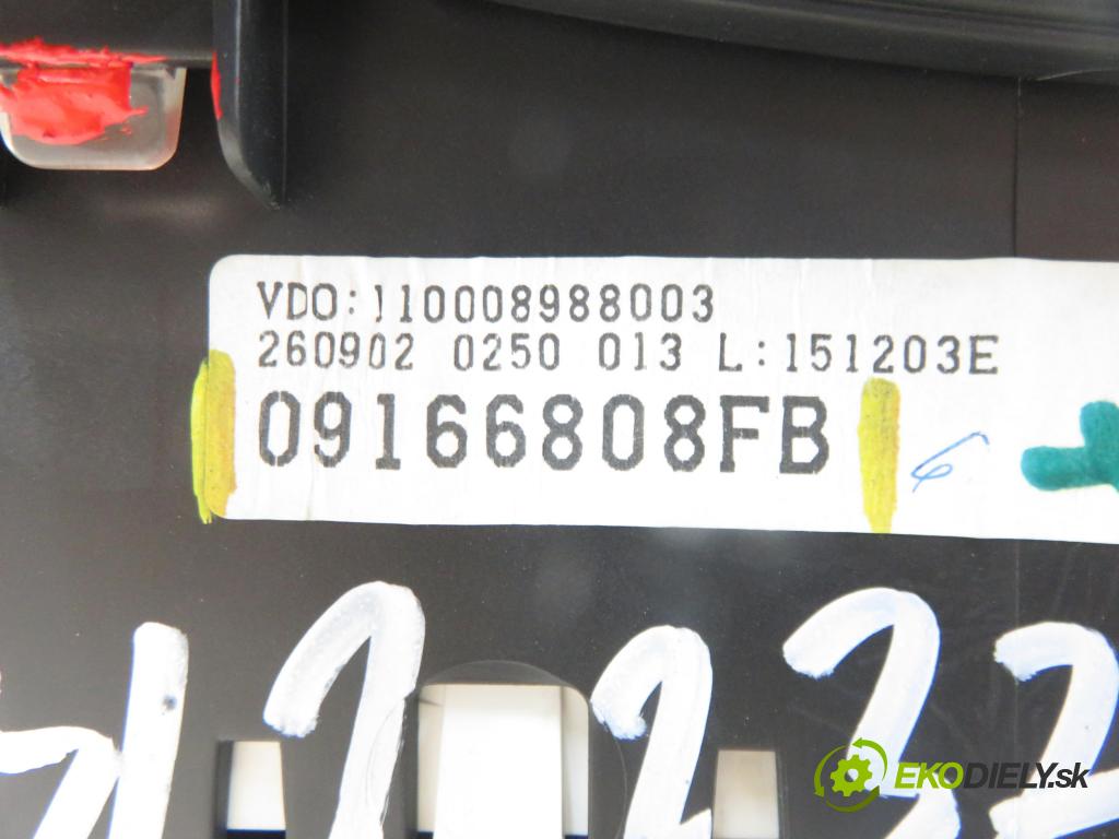 OPEL CORSA C (X01) HB 2002 48,00 1.7 DI - Y 17 DTL 1686,00 prístrojovka elektrický 09166808FB