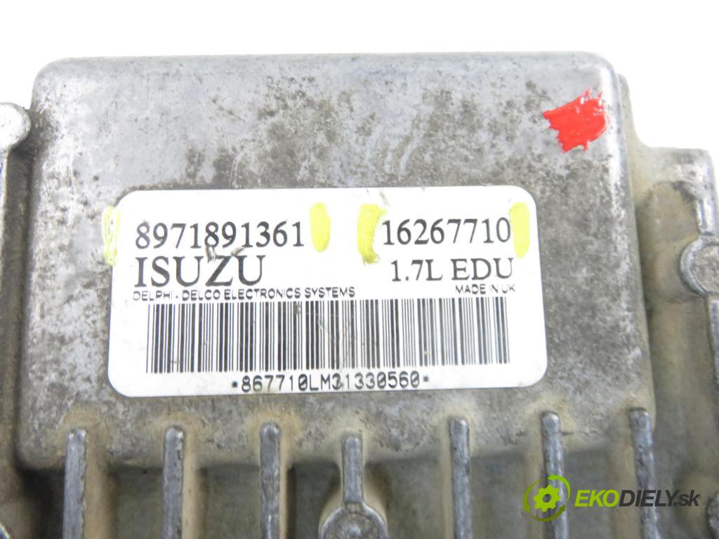 OPEL CORSA C (X01) HB 2002 48,00 1.7 DI - Y 17 DTL 1686,00 Riadiaca jednotka pumpy 8971891361 ; 16267710