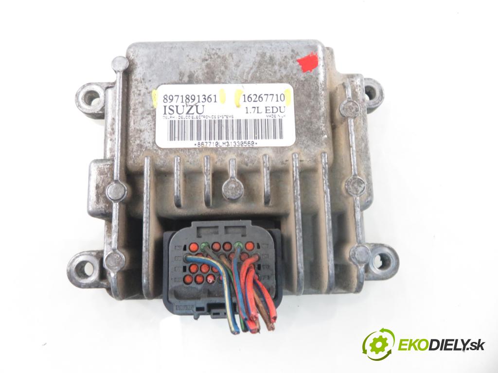 OPEL CORSA C (X01) HB 2002 48,00 1.7 DI - Y 17 DTL 1686,00 Riadiaca jednotka pumpy 8971891361 ; 16267710