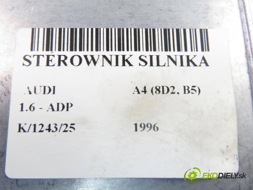 AUDI A4 (8D2, B5) SEDAN 1996 74,00 1.6 8V 100 - ADP 1595,00 Riadiaca jednotka Motor 8D0907557H ; 0261203940 ; 0261203941
