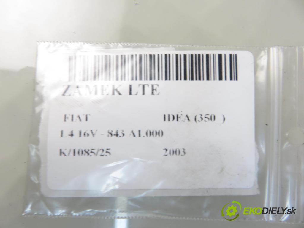 FIAT IDEA (350_) HB 2003 70,00 1.4 16V 95 - 843 A1.000 1368,00 zámok LTE 51708423