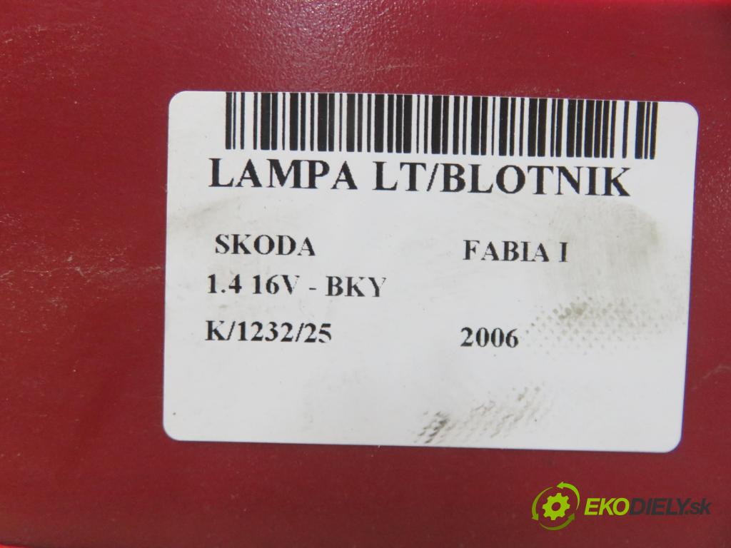 SKODA FABIA I (6Y2) HB 2006 55,00 1.4 16V - BKY 1390,00 světlo levé zadní 6Y6945095D ; 6Y6945111C
