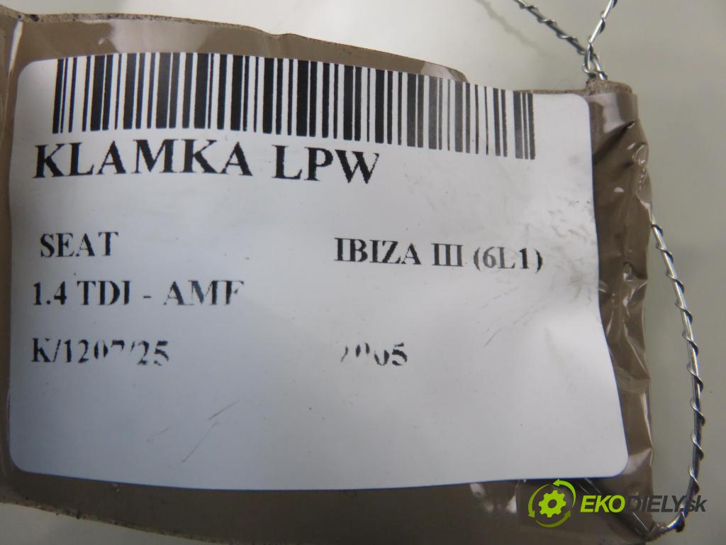 SEAT IBIZA III (6L1) HB 2005 55,00 1.4 TDI 75 - AMF 1422,00 klika LPW 6L0837113D
