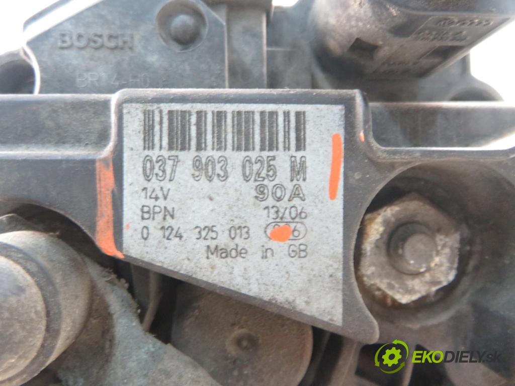 SKODA FABIA I (6Y2) HB 2006 55,00 1.4 16V - BKY 1390,00 Alternátor 037903025M ; 0124325013 (Alternátor)