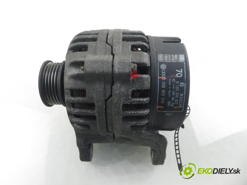 AUDI A4 (8D2, B5) SEDAN 1996 74,00 1.6 8V 100 - ADP 1595,00 Alternátor 058903016 ; 0123310022 (Alternátor)