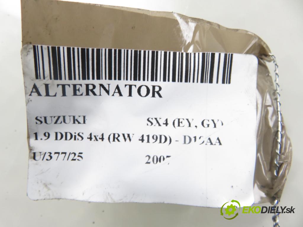 SUZUKI SX4 (EY, GY) CROSSOVER 2007 88,00 1.9 DDiS 4x4 (RW 419D) - D19AA 1910,00 Alternátor 3140079J00 ; MS1012100990 (Alternátor)