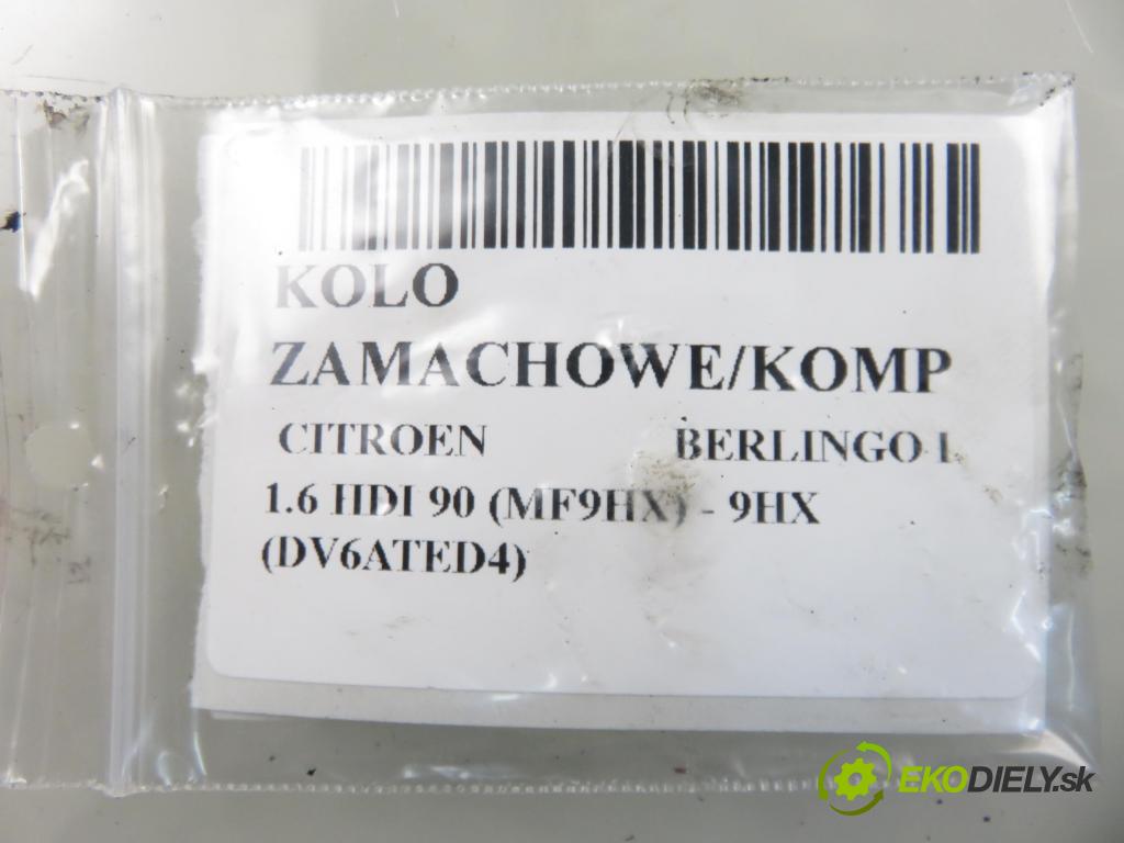 CITROEN BERLINGO / BERLINGO FIRST nadwozie wielkoprzestrzenne (MPV) KOMBIVAN 2006 66,00 1.6 HDI 90 - 9HX (DV6ATED4) 1560,00 Koleso zotrvačník 412116204 ; 324038910 ; 9639780410