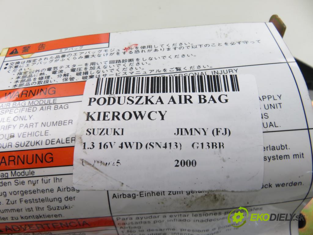 SUZUKI JIMNY (FJ) SUV 2000 0,00 1.3 16V 4WD (SN413) - G13BB 1298,00 AirBag air BAG volantu 4815081A01
