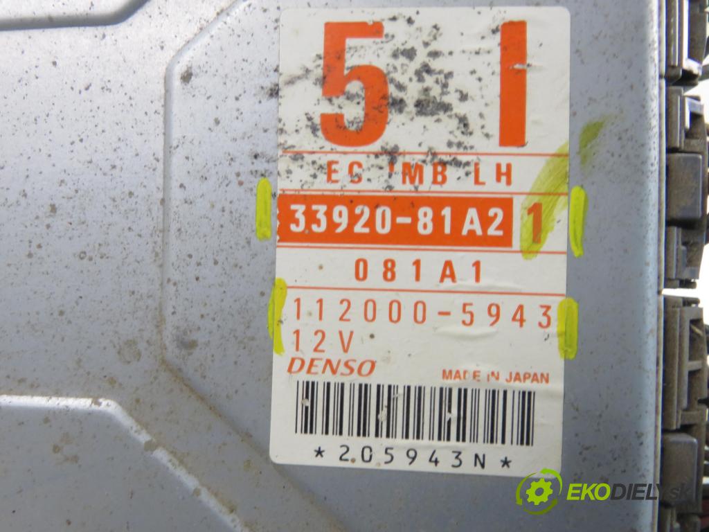 SUZUKI JIMNY (FJ) SUV 2000 0,00 1.3 16V 4WD (SN413) - G13BB 1298,00 Riadiaca jednotka Motor 3392081A2 ; 1120005943