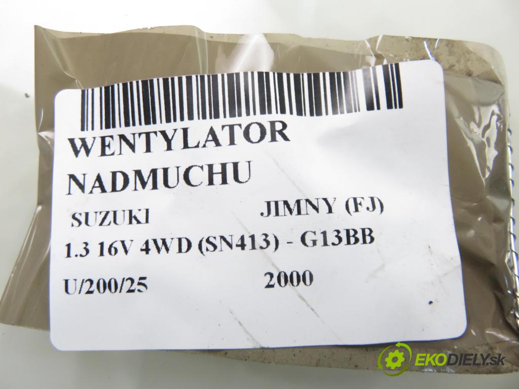 SUZUKI JIMNY (FJ) SUV 2000 0,00 1.3 16V 4WD (SN413) - G13BB 1298,00 ventilátor větráku 1940001092