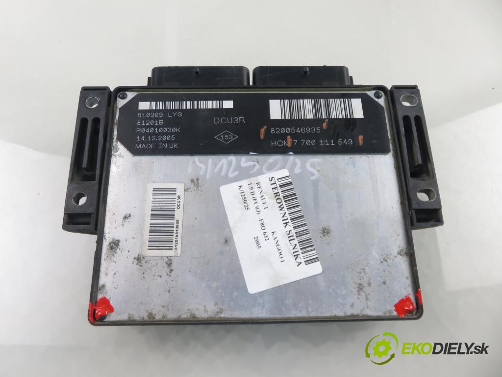 RENAULT KANGOO Express (FC0/1_) FURGON 2005 47,00 1.9 D (FC0J) - F8Q 632 1870,00 Riadiaca jednotka Motor 8200546935 ; 7700111549