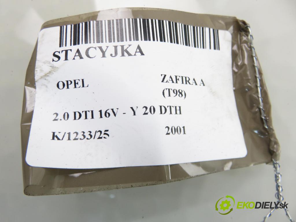OPEL ZAFIRA A Nadwozie Wielkopojemne (MPV) (T98)  MINIVAN 2001 74,00 2.0 DTI 16V 101 - Y 20 DTH 1995,00 spinačka 24445098 ; 5WK4763 (Spínacia skrinka)