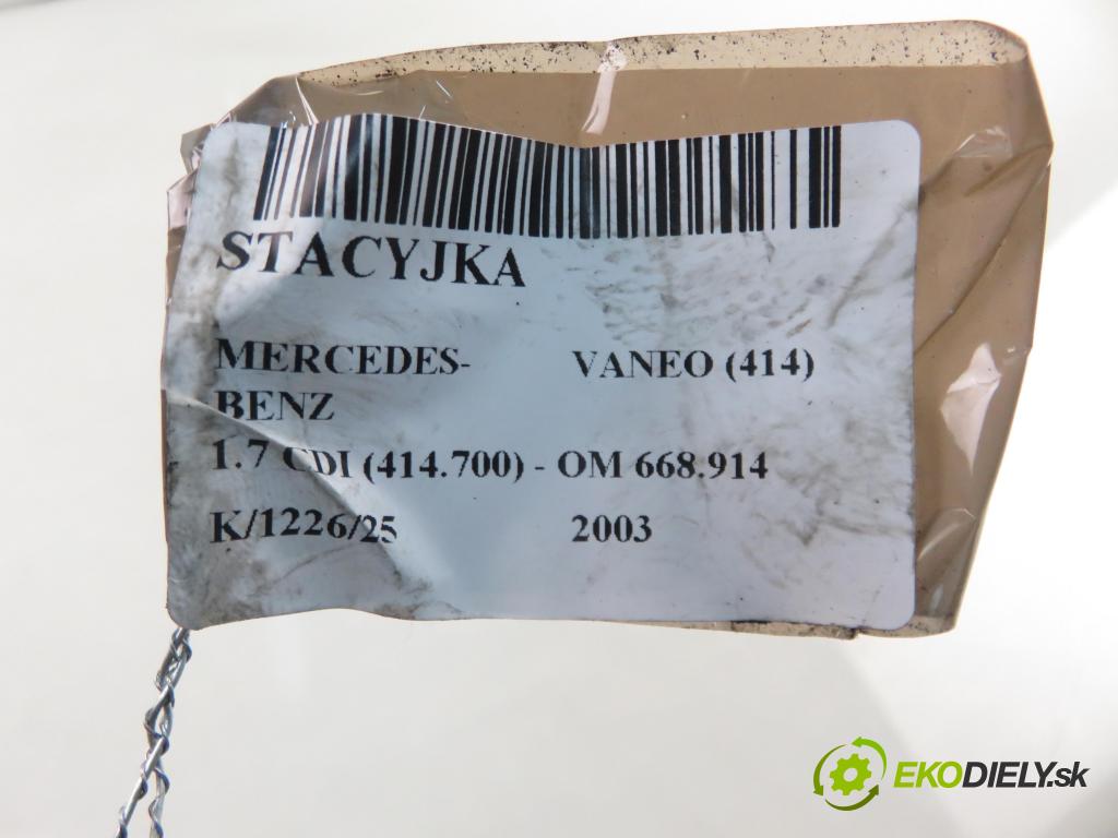 MERCEDES-BENZ VANEO (414) MINIVAN 2003 67,00 1.7 CDI (414.700) - OM 668.914 1689,00 spinačka  (Spínacia skrinka)