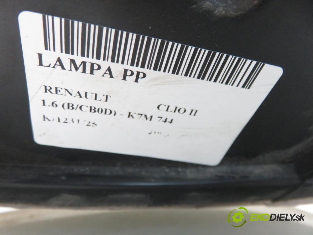 RENAULT CLIO II (BB_, CB_) HB 2003 66,00 1.6 (B/CB0D) - K7M 744 1598,00 světlo PP 