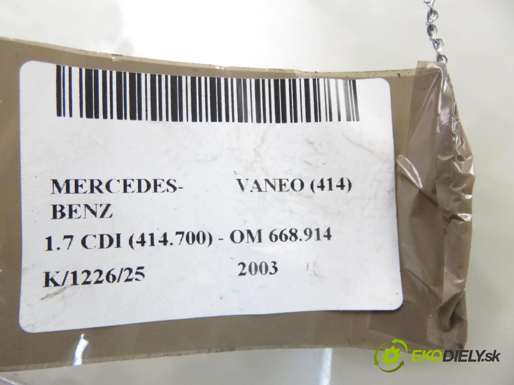 MERCEDES-BENZ VANEO (414) MINIVAN 2003 67,00 1.7 CDI (414.700) - OM 668.914 1689,00 PÁSKA: air BAG 0025426518