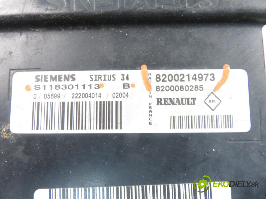 RENAULT CLIO II (BB_, CB_) HB 2003 66,00 1.6 (B/CB0D) - K7M 744 1598,00 Riadiaca jednotka Motor S118301113 ; 8200214973 ; 8200080285