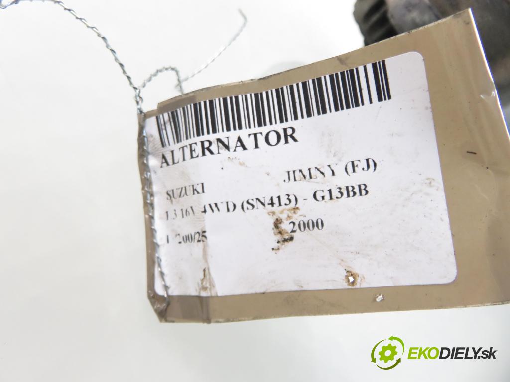 SUZUKI JIMNY (FJ) SUV 2000 0,00 1.3 16V 4WD (SN413) - G13BB 1298,00 Alternátor  (Alternátor)
