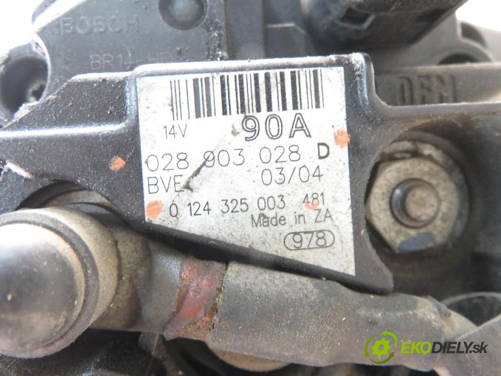 SEAT LEON (1M1) HB 2004 55,00 1.4 16V - BCA 1390,00 Alternátor 028903028D ; 0124325003 (Alternátor)