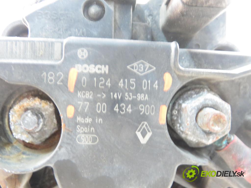 RENAULT CLIO II (BB_, CB_) HB 2003 66,00 1.6 (B/CB0D) - K7M 744 1598,00 Alternátor 0124415014 ; 7700434900 (Alternátor)
