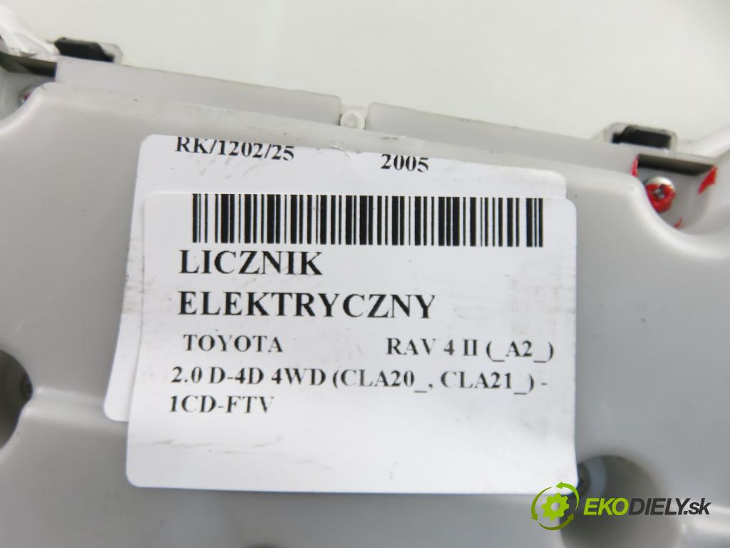 TOYOTA RAV 4 II (_A2_) SUV 2005 85,00 2.0 D-4D 4WD 116 - 1CD-FTV 1995,00 prístrojovka elektrický 8380042A60