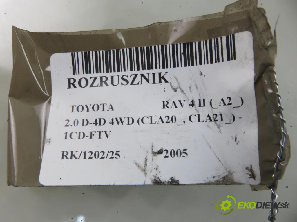 TOYOTA RAV 4 II (_A2_) SUV 2005 85,00 2.0 D-4D 4WD 116 - 1CD-FTV 1995,00 Štartér 2810064430 ; 2280009221 (Štartér)