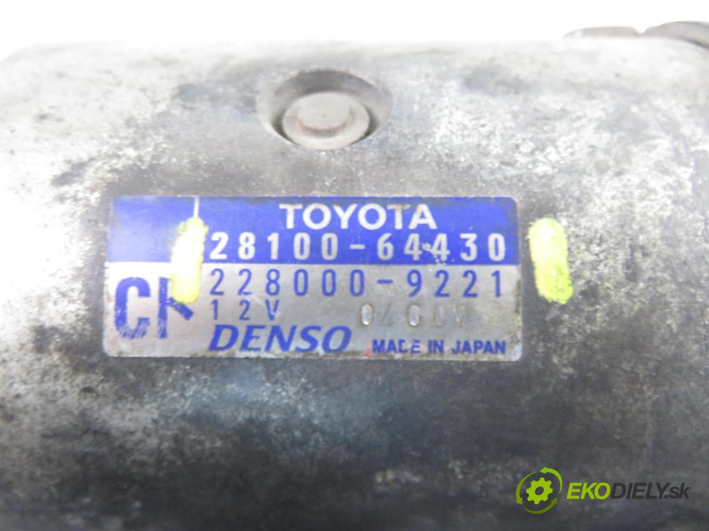 TOYOTA RAV 4 II (_A2_) SUV 2005 85,00 2.0 D-4D 4WD 116 - 1CD-FTV 1995,00 Štartér 2810064430 ; 2280009221 (Štartér)