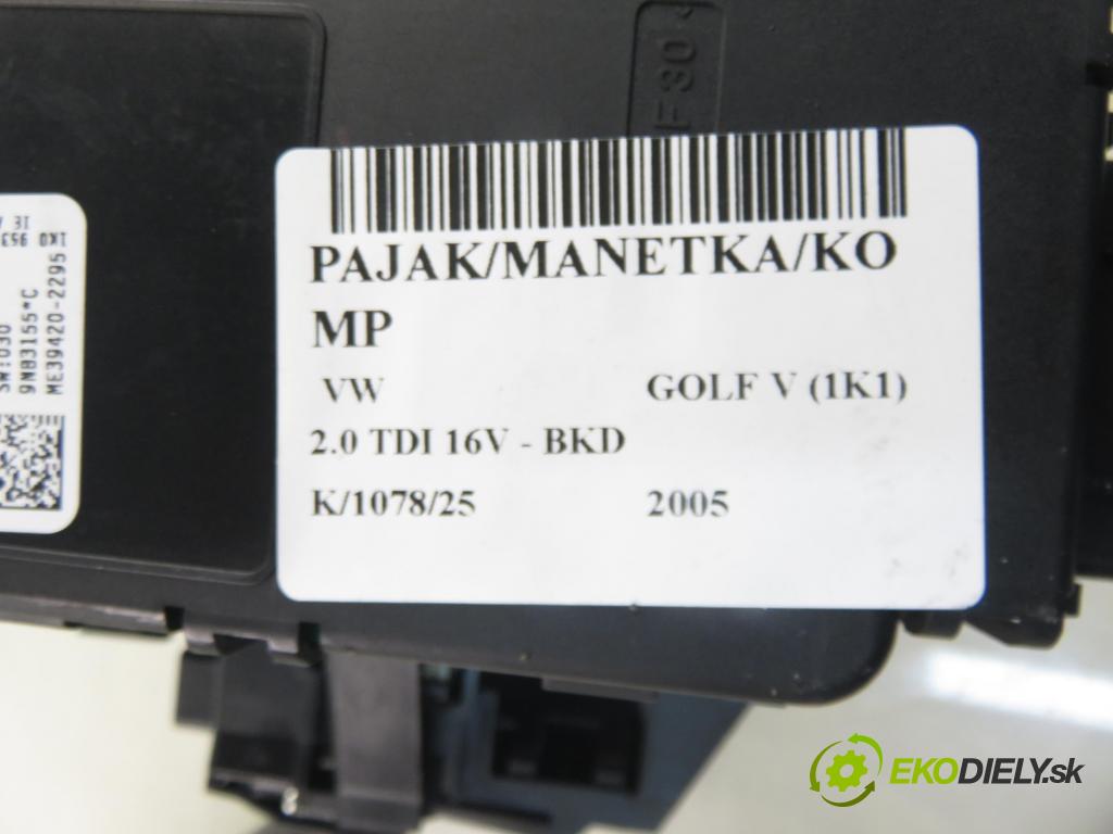VW GOLF V (1K1) HB 2005 103,00 2.0 TDI 16V - BKD 1968,00 PAKA/ŘAZENÍ/SADA: 1K0935503G ; 1K0953519 ; 1K0959653