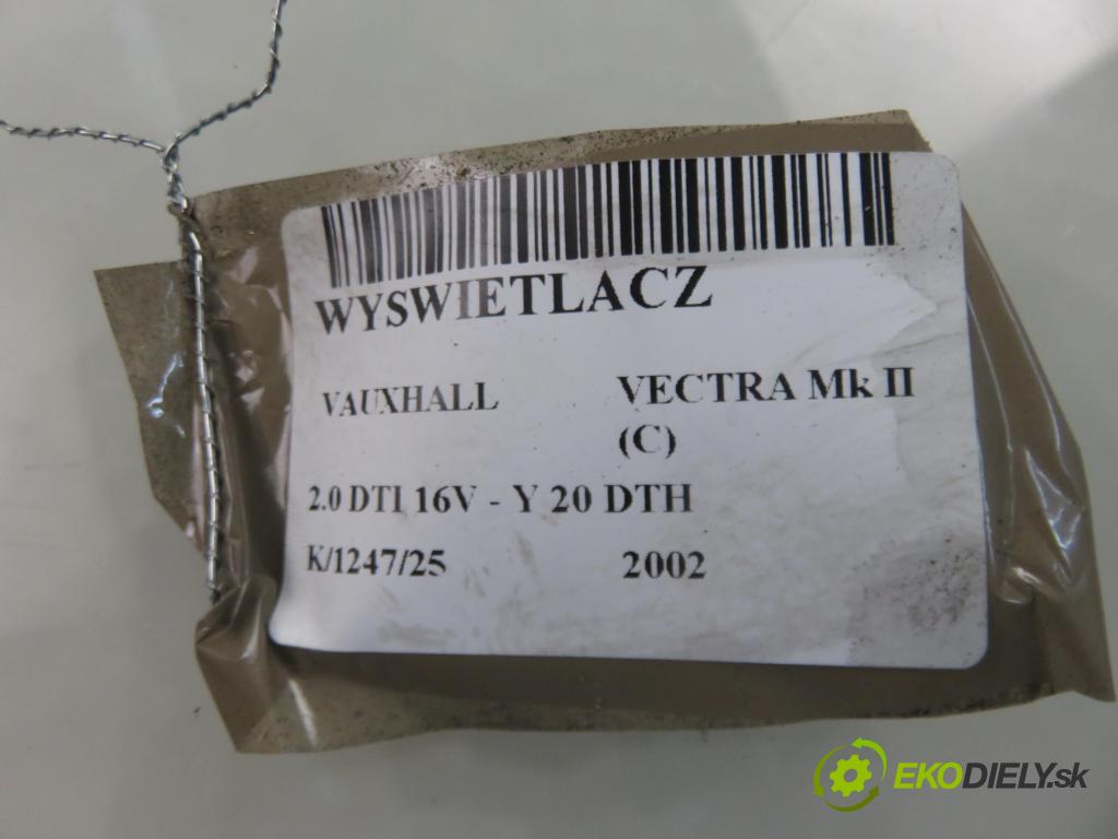 VAUXHALL VECTRA Mk II (C) LIFTBACK 2002 74,00 2.0 DTI 16V - Y 20 DTH 1995,00 ZOBRAZIT: 24461297 ; 5WK70093