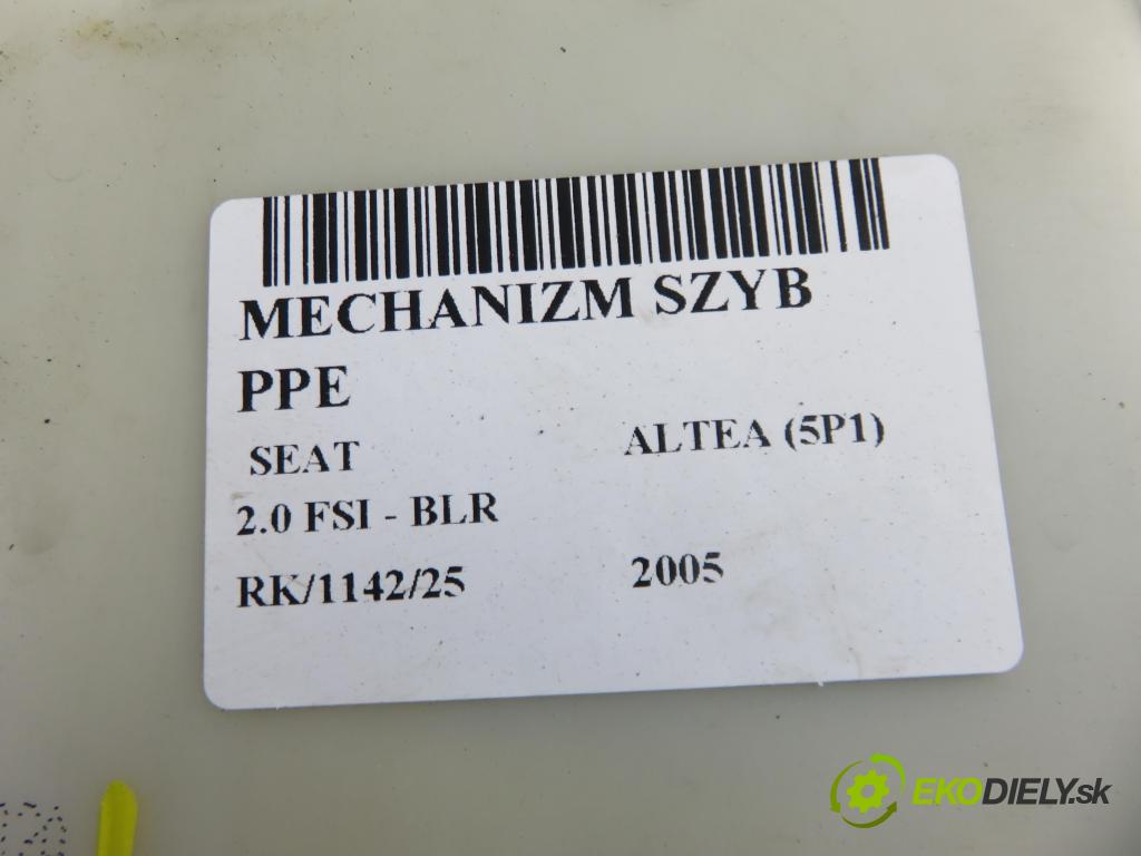 SEAT ALTEA (5P1) MINIVAN 2005 110,00 2.0 FSI - BLR 1984,00 mechanismus oken PPE 1K0959792D ; 5P0837402A ; F005S00151