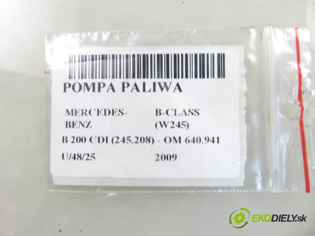 MERCEDES-BENZ KLASA B Sports Tourer (W245) MINIVAN 2009 103,00 B 200 CDI (245.208) -  140 OM 640.941 1991,00 pumpa paliva 1694701794 ; 0580303122