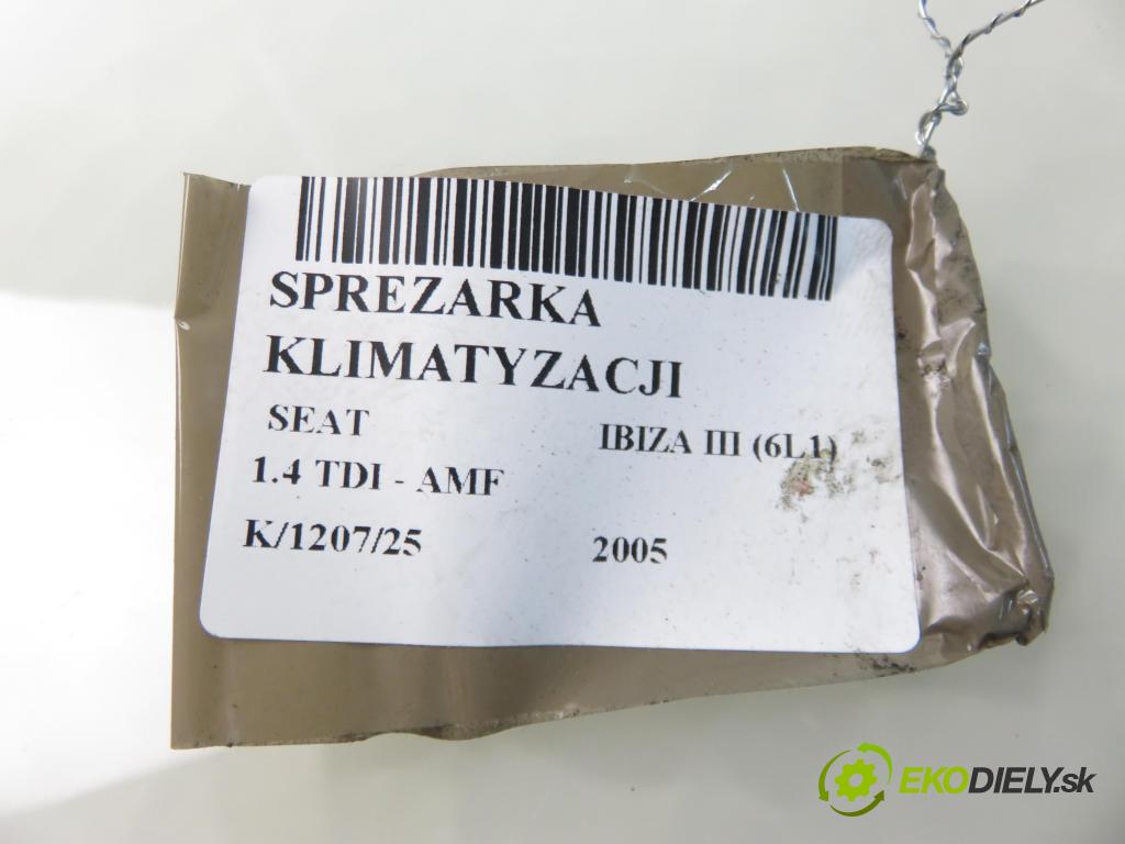 SEAT IBIZA III (6L1) HB 2005 55,00 1.4 TDI 75 - AMF 1422,00 KOMPRESOR: klimatizace 6Q0820803J (Kompresor klimatizace)