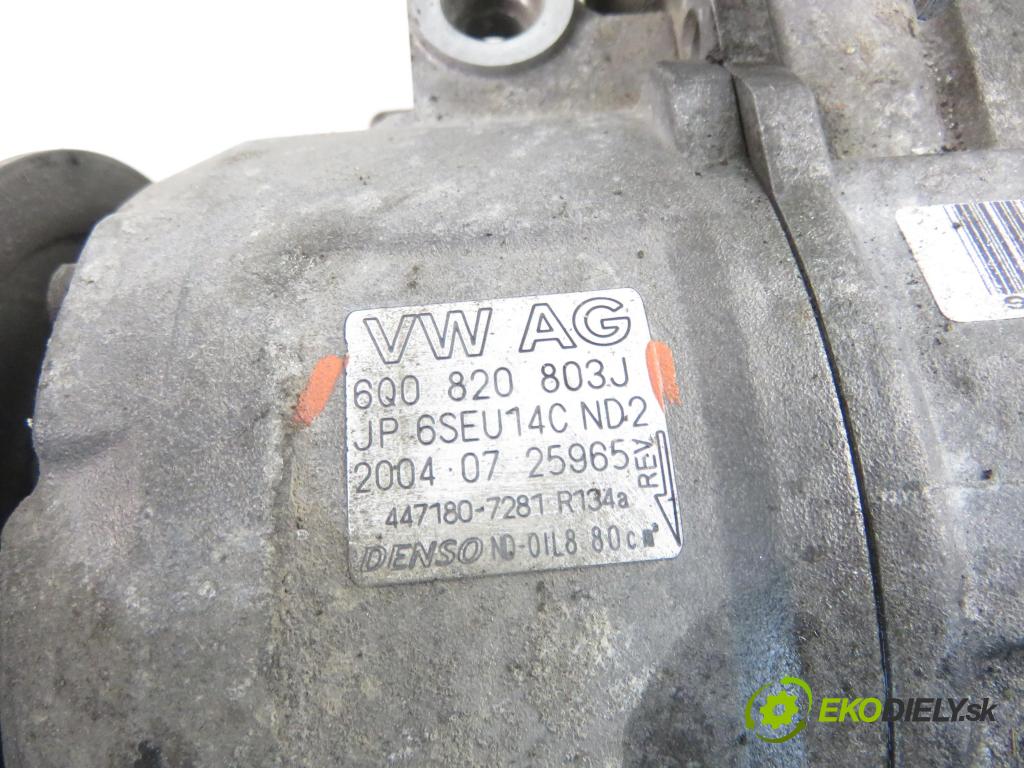 SEAT IBIZA III (6L1) HB 2005 55,00 1.4 TDI 75 - AMF 1422,00 KOMPRESOR: klimatizace 6Q0820803J (Kompresor klimatizace)