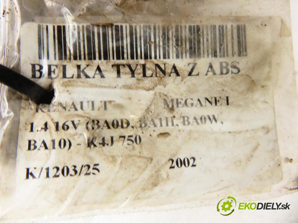 RENAULT MEGANE I (BA0/1_) FASTBACK 2002 70,00 1.4 16V 95 - K4J 750 1390,00 výztuha zadní část ABS