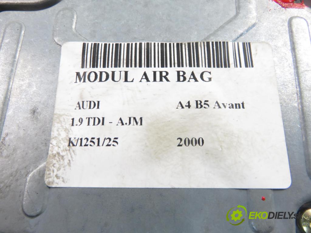 AUDI A4 Avant (8D5, B5) KOMBI 2000 85,00 1.9 TDI - AJM 1896,00 MODUL air BAG 8D0959655J ; 0285001276