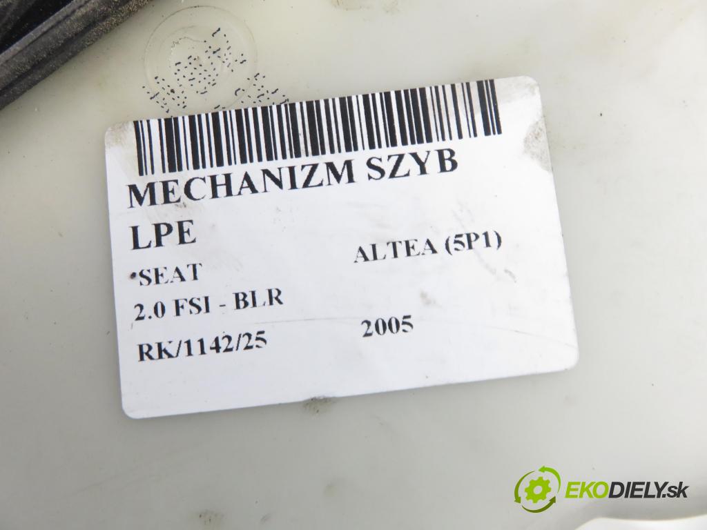 SEAT ALTEA (5P1) MINIVAN 2005 110,00 2.0 FSI - BLR 1984,00 mechanismus oken 1K0959793D ; 5P0837401A ; F005S00148