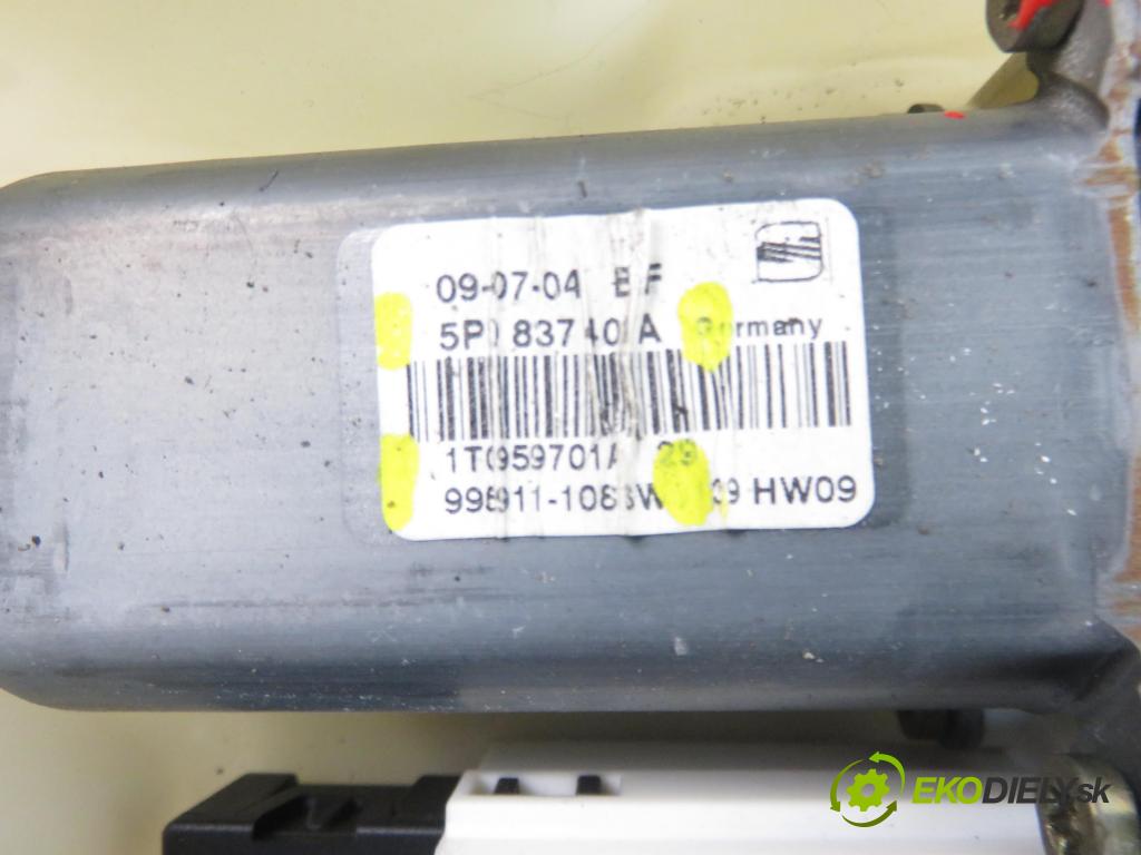 SEAT ALTEA (5P1) MINIVAN 2005 110,00 2.0 FSI - BLR 1984,00 mechanismus oken 1K0959793D ; 5P0837401A ; F005S00148
