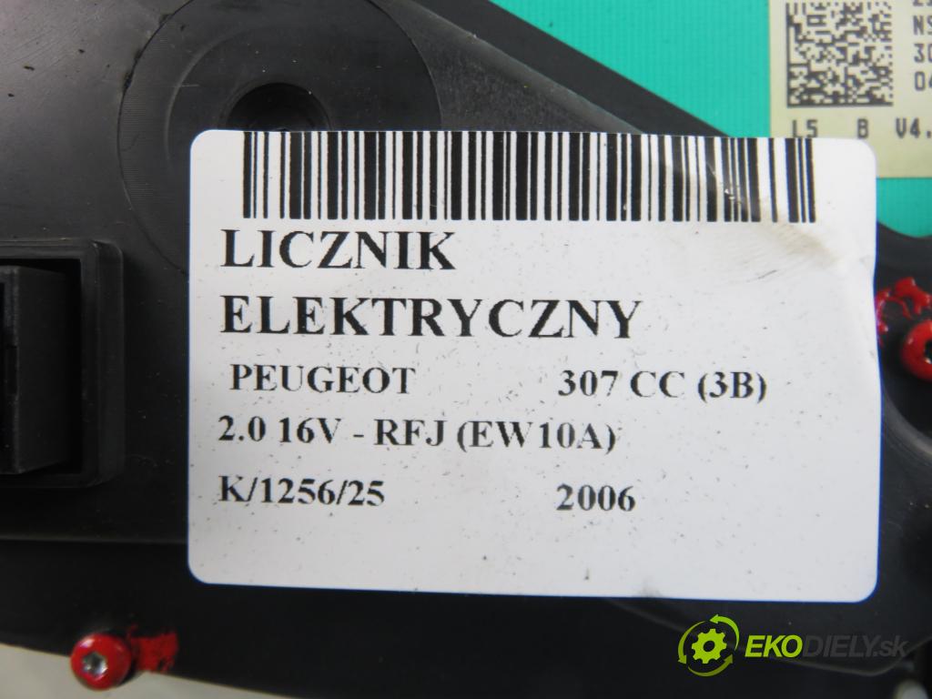PEUGEOT 307 CC (3B) C/C 2006 0,00 2.0 16V - RFJ (EW10A) 1997,00 prístrojovka elektrický 9655926080