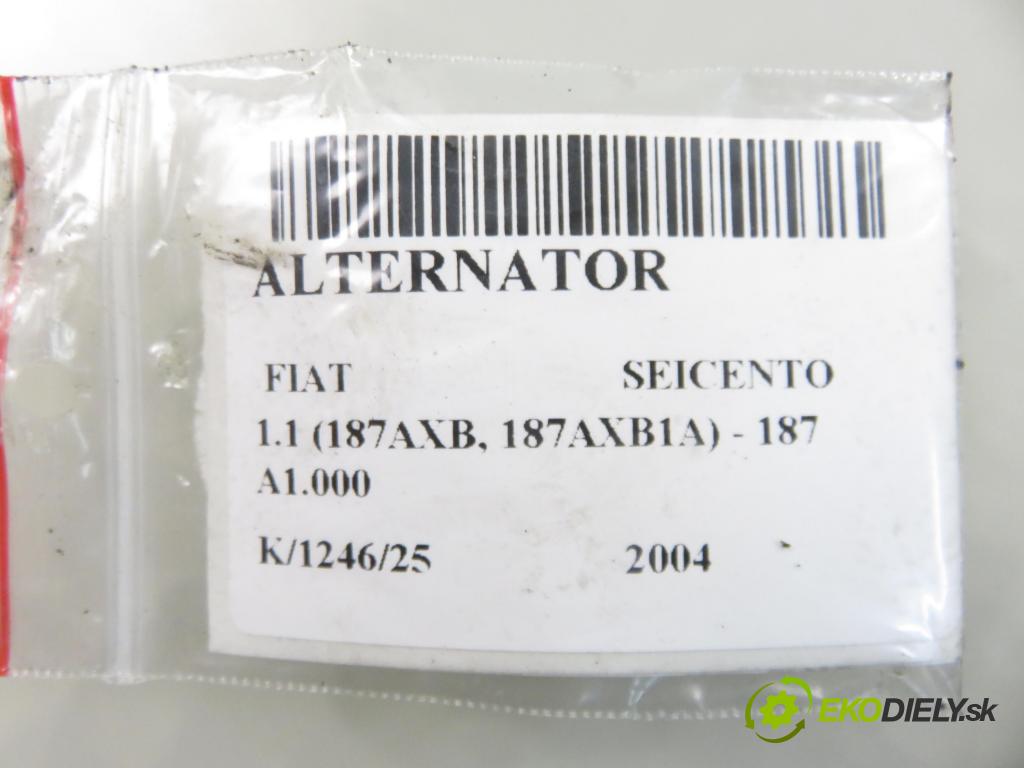 FIAT SEICENTO / 600 (187_) HB 2004 40,00 1.1 54 - 187 A1.000 1108,00 Alternátor  (Alternátor)
